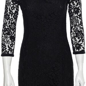 Joseph Black Floral Lace Dress